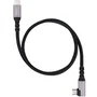 Nano Cable 10.01.4702 Cable USB-C 3.2 Gen2 Acodado 100W 10Gbps 4K/60Hz USB-C Macho a USB-C Macho 2m Negro
